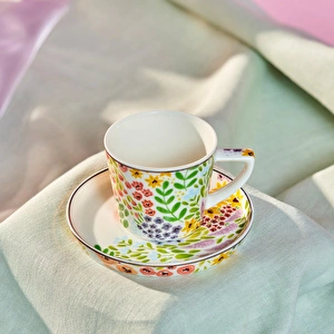 Karaca Fiore Kahve Fincanı ve Tabağı 105 ml görseli 3