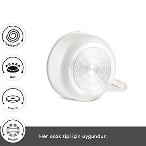 Karaca x Refika Swiss Crystal Çıkarılabilir Saplı 5 Parça Tencere ve Tava Seti görseli 8