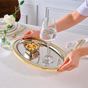 Karaca Home Ring Dekoratif Tepsi 39x23 cm
