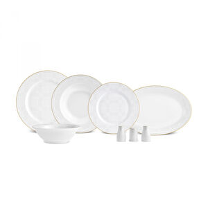 Karaca Forever Bone Lord 53 Parça 12 Kişilik Yemek Takımı Gold