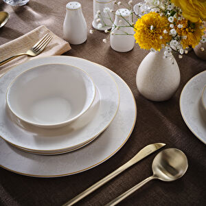 Karaca Forever Bone Lord 53 Parça 12 Kişilik Yemek Takımı Gold