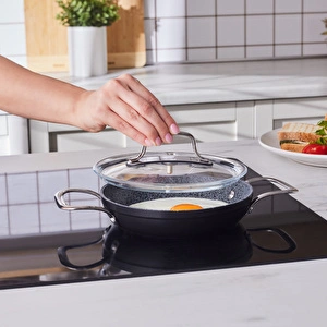 Karaca Biogranit Power-Inox Monet 4 Parça Sahan Set Siyah görseli 6