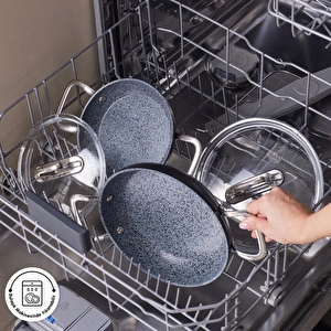 Karaca Biogranit Power-Inox Monet 4 Parça Sahan Set Siyah görseli 8
