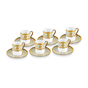 Karaca Gülfem 6 Kişilik Kahve Fincan Takımı Mavi 90 Ml görseli 7