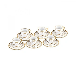 Karaca Zebra 6 Kişilik Kahve Fincan Takımı Gold 90 Ml görseli 8