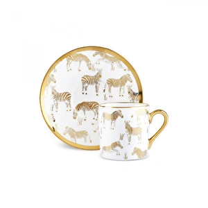 Karaca Zebra 6 Kişilik Kahve Fincan Takımı Gold 90 Ml görseli 10
