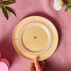 Karaca Talya Pasta Tabağı 20 Cm Sarı görseli 3