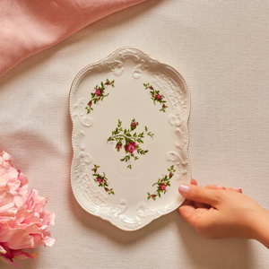 Karaca Vintage Rose Kayık Tabak 25 cm görseli 4