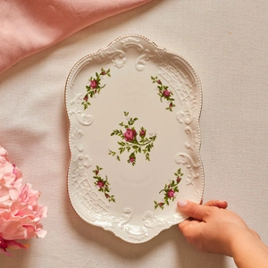 Karaca Vintage Rose Kayık Tabak 30 cm görseli 4