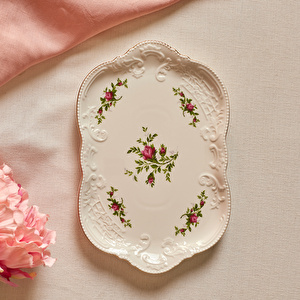 Karaca Vintage Rose Kayık Tabak 30 cm