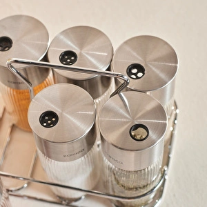 Karaca Ripple 7 Parça Baharat Seti Inox görseli 4