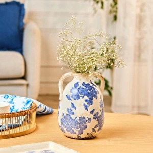 Karaca Home Marine İki Kollu Vazo 15,50 x 15,50 x 21,50 cm görseli 2