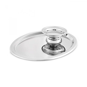 Karaca Home Fiora Kahve İkram ve Sunum Tepsisi Silver görseli 5