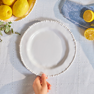 Karaca Perla Melamin Servis Tabağı 28 cm Beyaz