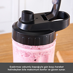 Karaca Smooth and Crush Personal Kişisel Smoothie Blender Inox görseli 9