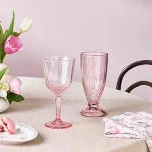 Karaca Minton Meşrubat Bardağı Açık Pembe görseli 2