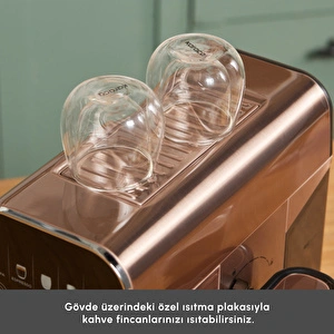 Karaca MyCaffe Barista S20 Entegre Süt Hazneli Otomatik Espresso ve Latte Makinesi Amber 900 ml 1360W görseli 10