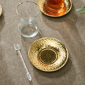Karaca Ada 6 Kişilik 18 Parça Çay Seti Gold görseli 3