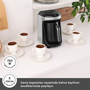 Karaca Hatır Hüps Quartz Sütlü Türk Kahve Makinesi Galaxy Grey görseli 3