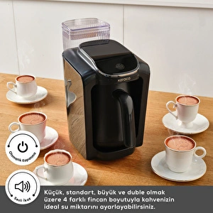 Karaca Hatır Su Hazneli Otomatik Türk Kahve Makinesi Black görseli 7