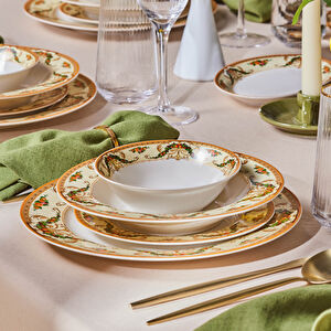 Karaca Forever Bone Orlando 53 Parça 12 Kişilik Yemek Takımı