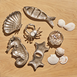 Karaca Home Marin Seahorse Dekoratif Tabak 15,25 x 31 cm