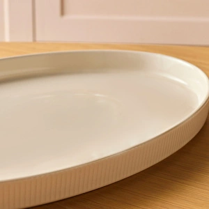 Karaca Massimo Kayık Tabak Krem 40 cm