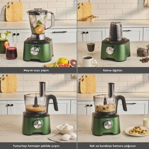 Karaca Mastermaid Power Multifunctional 10 in 1 Mutfak Robotu  Emerald Green görseli 5