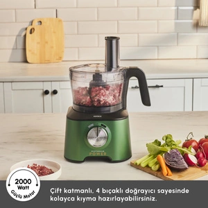 Karaca Mastermaid Power Multifunctional 10 in 1 Mutfak Robotu  Emerald Green görseli 7