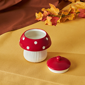 Karaca Cozy Mantar Saklama Kabı Kırmızı 520 ml