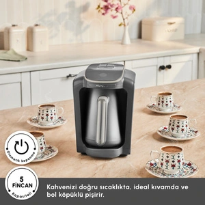 Karaca Hatır Neo 5 Fincan Kapasiteli Türk Kahve Makinesi Starlight görseli 4