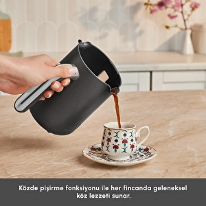 Karaca Hatır Neo 5 Fincan Kapasiteli Türk Kahve Makinesi Silver görseli 7