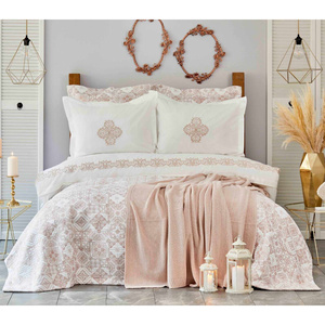 Karaca Home Celine Pudra Nakışlı Private Pamuk Wedding Set görseli 1