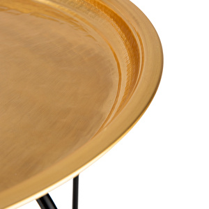 Karaca Home Lena Gold Dövmeli Ayaklı Tepsi 45 cm görseli 2