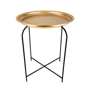 Karaca Home Lena Gold Dövmeli Ayaklı Tepsi 55 cm görseli 1