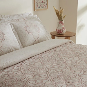 Karaca Home Anemos %100 Pamuk Tek Kişilik Nevresim Takımı Kiremit görseli 6