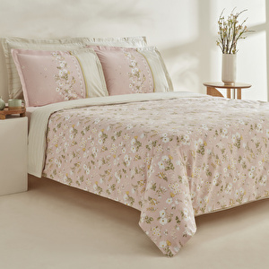 Karaca Home Gipsy %100 Pamuk Çift Kişilik Nevresim Takımı Pudra görseli 2