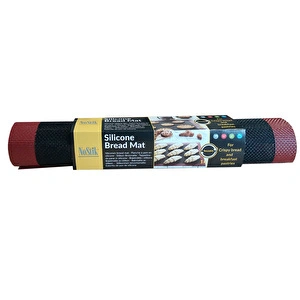 NoStik Silikon Ekmek Matı Kırmızı/Siyah görseli 5