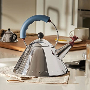 Alessi Kettle Kuş 2 L Mavi görseli 3