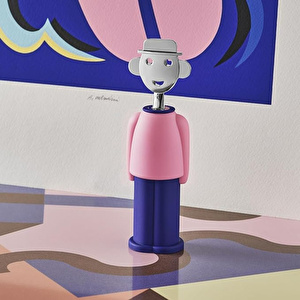 Alessi Alessandro M. Tirbüşon 21 cm x 6 cm Pembe-Mavi görseli 2