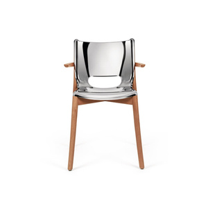 Alessi Poele Kolçaklı Sandalye 53 cm x 56 cm x 81 cm Gümüş görseli 2