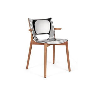 Alessi Poele Kolçaklı Sandalye 53 cm x 56 cm x 81 cm Gümüş görseli 3