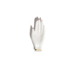 Bitossi Home Mano Nella Hand Seramik Çatal Kaşık Bıçak Desteği 6x2,5 cm Beyaz görseli 2
