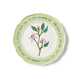Bitossi Home Botanica Flower Porselen Yemek Tabağı 26,5 cm Yeşil görseli 1