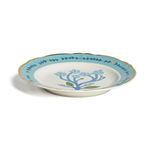 Bitossi Home Botanica Flower Porselen Tatlı Tabağı 20,5 cm Turkuaz görseli 2
