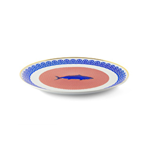 Bitossi Home Bel Paese Fish Porselen Yuvarlak Tabak 32 cm görseli 2