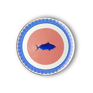 Bitossi Home Bel Paese Fish Porselen Yuvarlak Tabak 32 cm görseli 1