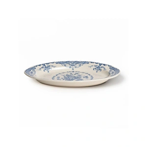 Bitossi Home Rose Blue Floral Oval Tabak 30,5 cm görseli 2
