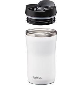 Aladdin Cafe Thermavac Leak-Lock Beyaz Paslanmaz Çelik El Termosu Kupa 0.25 Lt  görseli 3