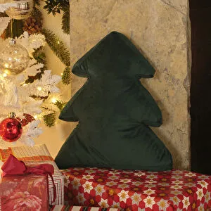 Karaca Home Sarah Anderson New Year Yılbaşı Çam Ağacı Şekilli Kırlent